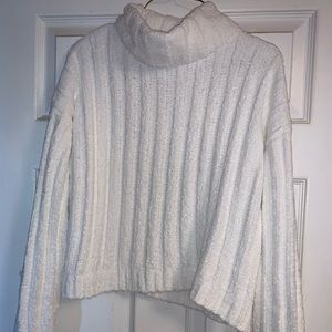 White Chenille Turtleneck